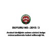 DUYURU NO 2015 / 3