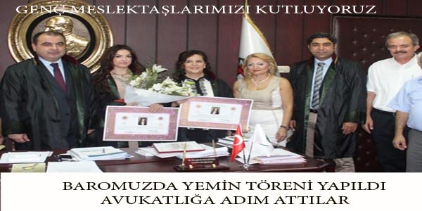 MESLEK YEMİNİ EDEN AVUKATLAR CÜBBE GİYDİ