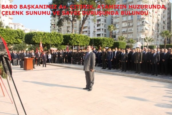 BARO BAŞKANIMIZ ATAMIZIN MANEVİ HUZURUNDA, ÇELENK SUNUMU VE SAYGI DURUŞUNDA BULUNDU