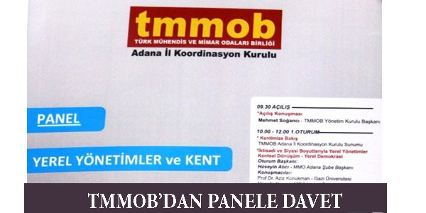 TMMOB'DAN PANELE DAVET