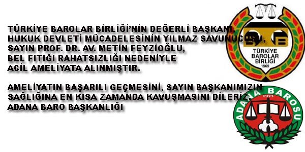 FEYZİOĞLU'NA GEÇMİŞ OLSUN..