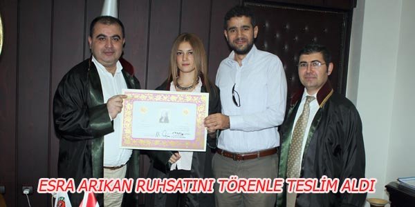 ESRA ARIKAN RUHSATINI TÖRENLE TESLİM ALDI