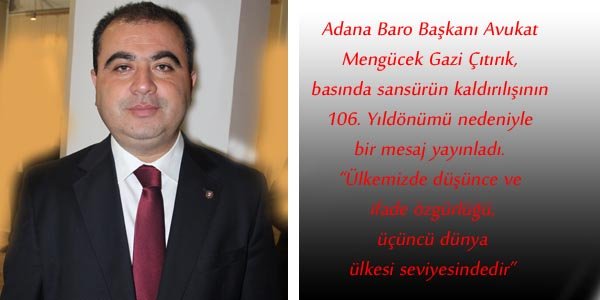 BASINDA SANSÜRÜN KALDIRILIŞININ 106.YILDÖNÜMÜ