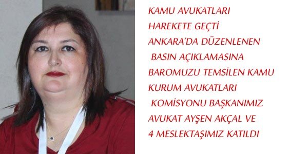 KAMU AVUKATLARI GİRİŞİMİ BASIN AÇIKLAMASI