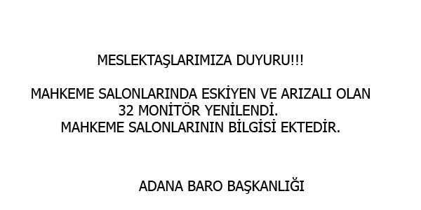MAHKEME SALONLARINDA ESKİYEN VE ARIZALI