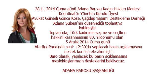 ÇAĞDAŞ YAŞAMI DESTEKLEME DERNEĞİ ADANA ŞUBESİ-