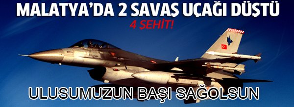 MALATYA AKÇADAĞ'DA DÜŞEN ASKER UÇAĞI