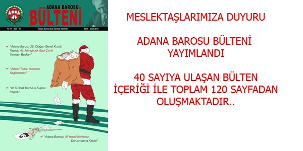 ADANA BAROSU BÜLTENİ 40. SAYISI 