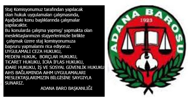 Staj Eğitim Çalışmaları Hususu