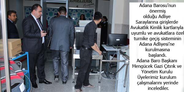 MESLEKTAŞLARIMIZIN GİRİŞİ İÇİN TURNİKE