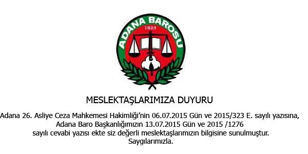 İlgili Mahkemeye cevabi yazımız