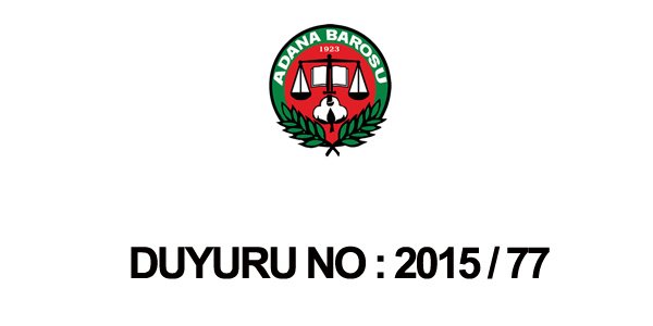 DUYURU NO 2015 / 77
