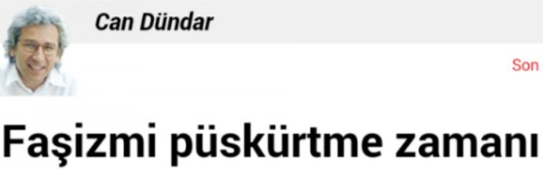 Can Dündar'ın yazısı. 30.10.2015