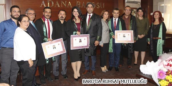 Adana Barosunda ruhsat töreni yapıldı-16.11.2015
