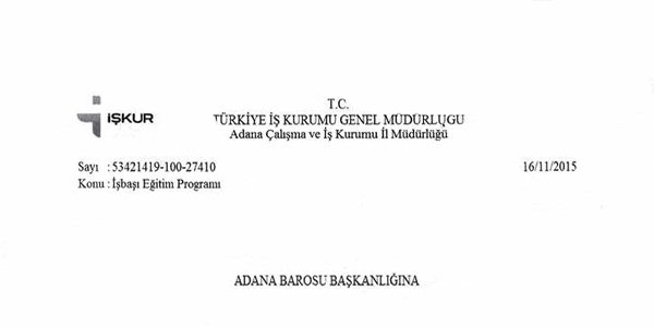 İŞKUR-ÇALIŞMA ve İŞ KURUMU İL MÜDÜRLÜĞÜNDEN CEVAP