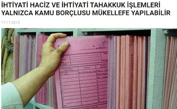 İHTİYATİ HACİZ VE İHTİYATİ TAHAKKUK İŞLEMLERİ YALNIZCA KAMU BORÇLUSU MÜKELLEFE