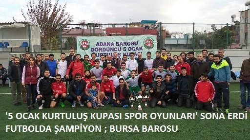 Futbolda şampiyon; Bursa Barosu
