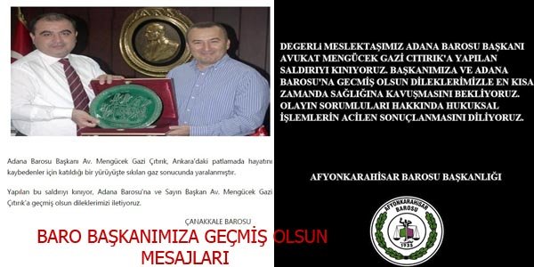Çanakkale Barosu'ndan geçmiş olsun