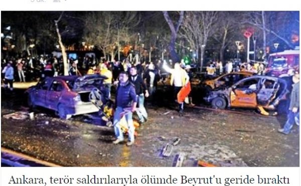 Ankara,terör saldırılarıyla Beyrut'u