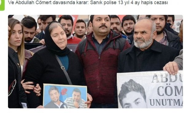 Abdullah Cömert davası sonuçlandı