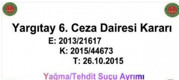 6. Ceza Dairesi 2013/21617 E. , 2015/44673 K.