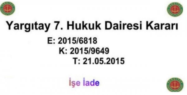 7. Hukuk Dairesi         2015/6818 E.  ,  2015/9649 K.