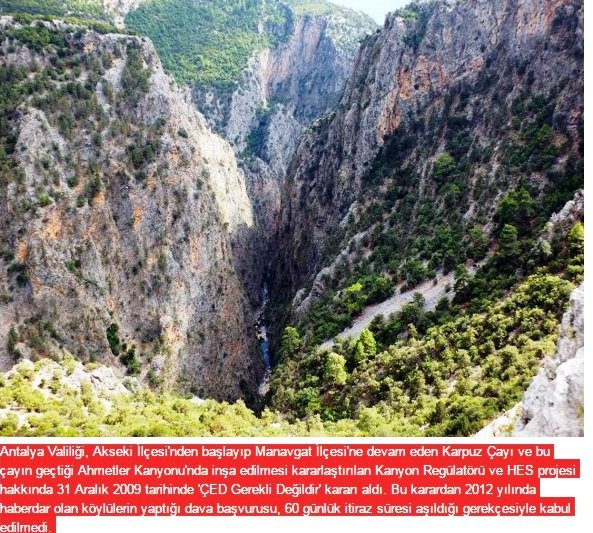 'ÇED Gerekli Değildir' kararı aldı. 