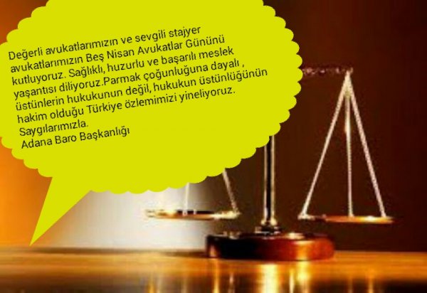 Avukatlar Günü Mesajı-04.04.2016