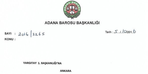 YARGITAY 1. BAŞKANLIĞINA